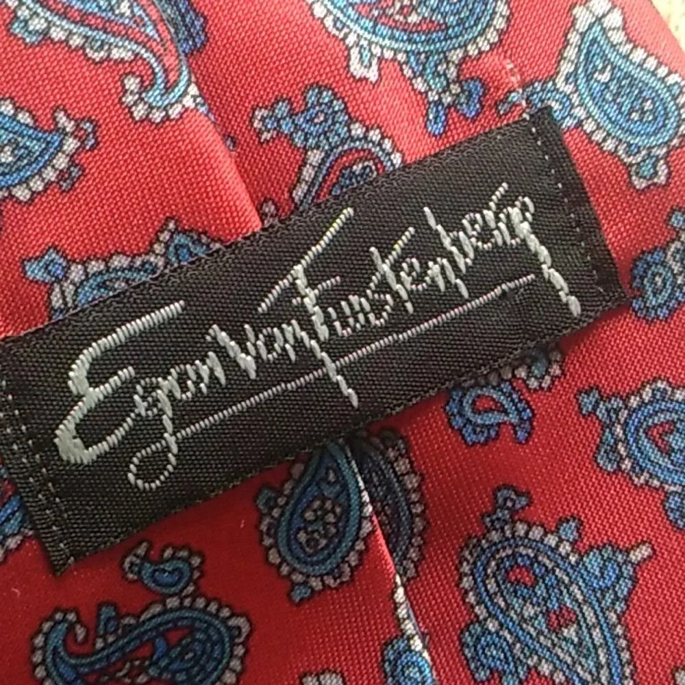 Egon von Furstenberg Paisley Pattern Tie